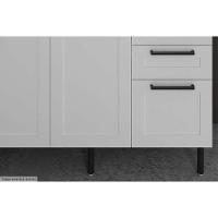 Balcão De Cozinha Modulado Cz-3300 S- Tampo C- 2 Portas E 3 Gavetas 120cm Branco - Tecno Mobili - 6