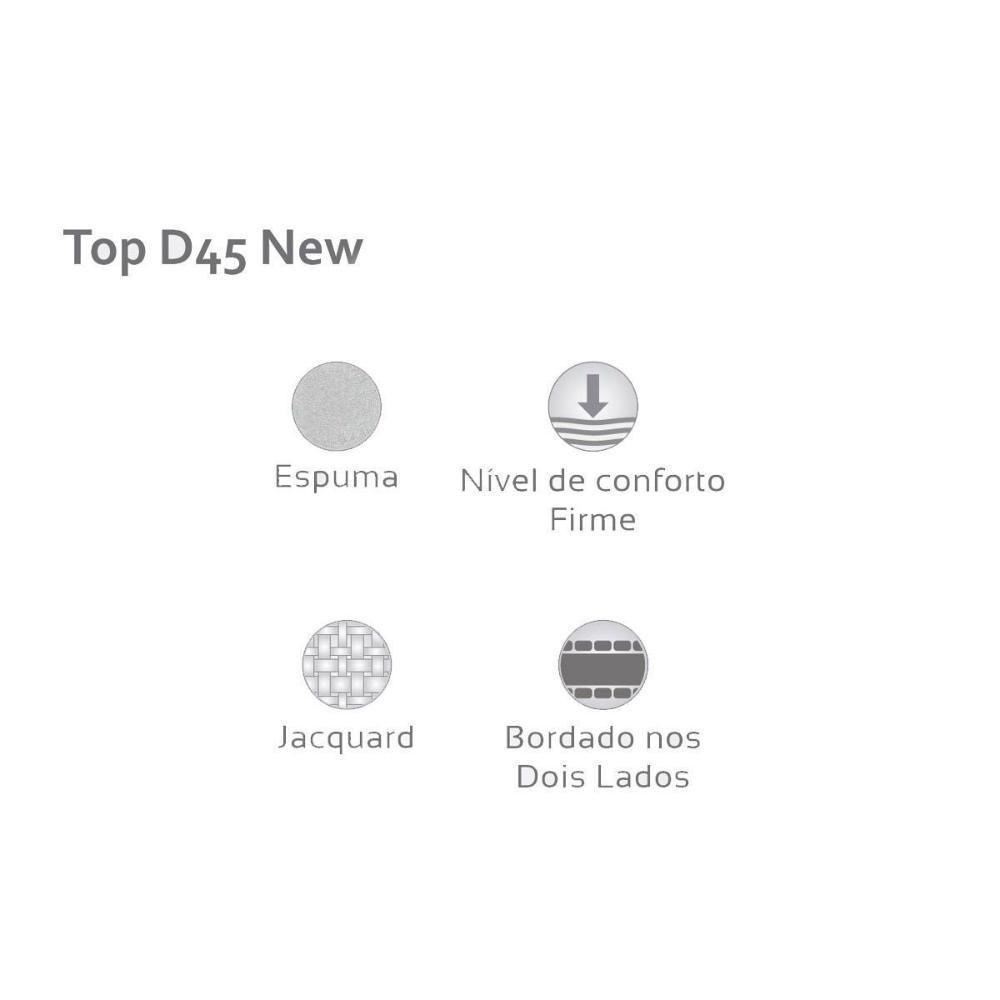 Conjunto Box Baú Solteiro: Colchão Espuma Herval D45 Top + Base Crc Linhão White (88x188) - 2
