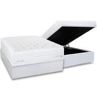 Cama Box Baú Casal: Colchão Molas Ensacadas Herval C1782 + Base Crc Linhão White (138x188) - 1