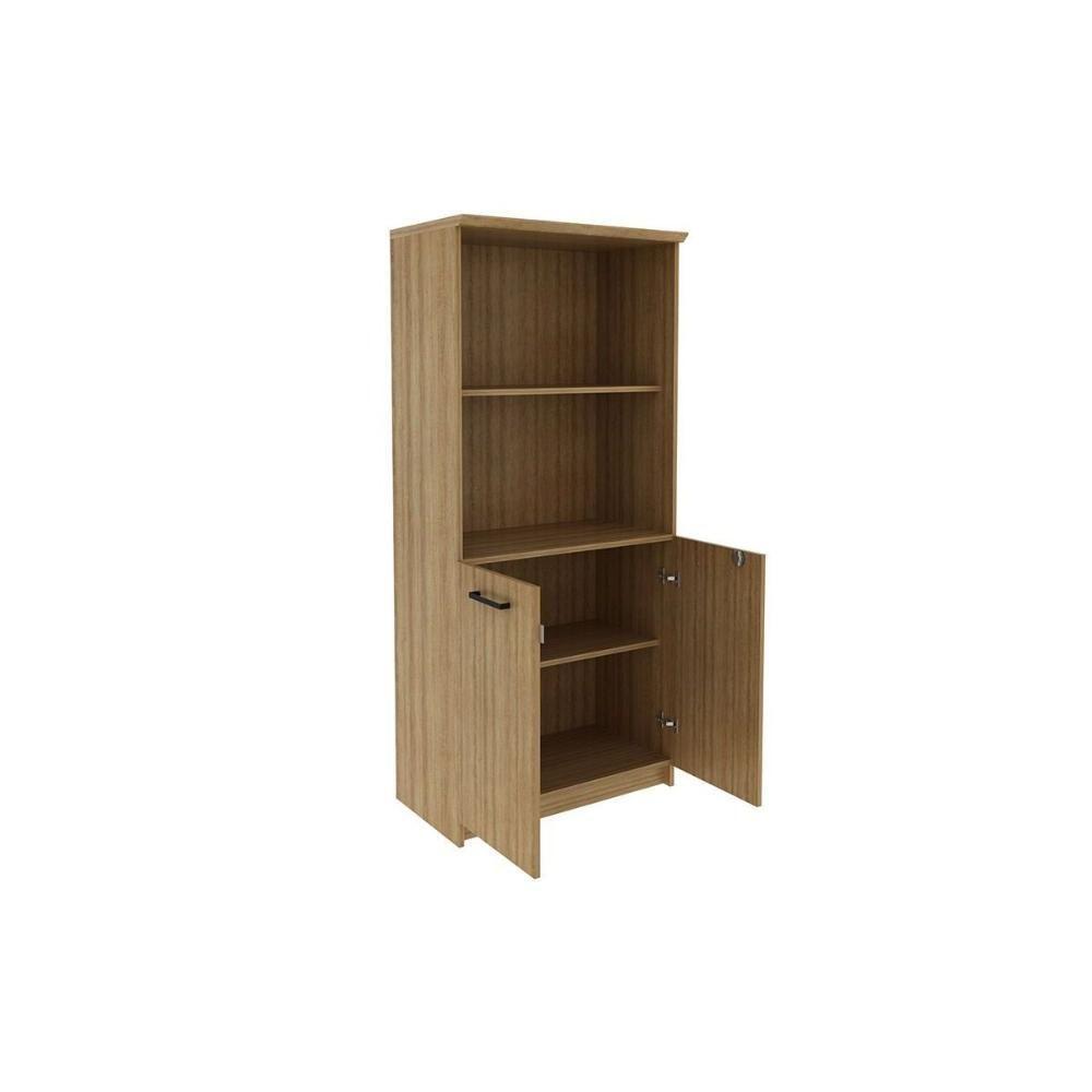 Armário De Escritório Me-4199 C- 2 Portas C- Chave E 2 Nichos Amêndoa - Tecno Mobili - 3