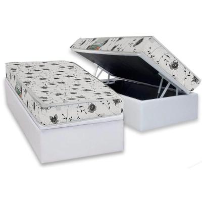 Conjunto Box Baú Solteiro: Colchão Espuma Herval D23 Sonum Liso + Base Crc Linhão White (88x188)