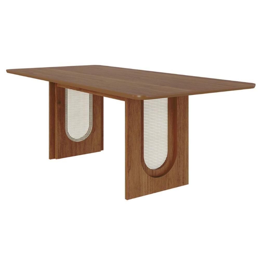 Mesa De Sala Jantar Valentina C- Tampo Madeirado 210x100cm Cinamomo - Cimol - 1