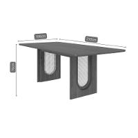 Mesa De Sala Jantar Valentina C- Tampo Madeirado 210x100cm Cinamomo - Cimol - 3