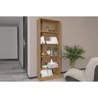 Estante Livreiro De Escritório Me4141 C- 4 Prateleiras Amêndoa - Tecno Mobili - 1