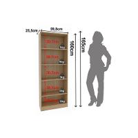 Estante Livreiro De Escritório Me4141 C- 4 Prateleiras Amêndoa - Tecno Mobili - 2