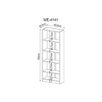 Estante Livreiro De Escritório Me4141 C- 4 Prateleiras Amêndoa - Tecno Mobili - 5