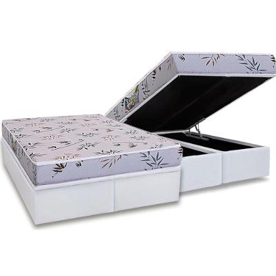 Conjunto Box Baú Casal: Colchão Espuma Herval D28 St. Louis + Base Crc Linhão White (138x188)