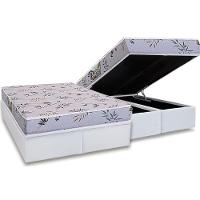 Conjunto Box Baú Casal: Colchão Espuma Herval D28 St. Louis + Base Crc Linhão White (138x188) - 1