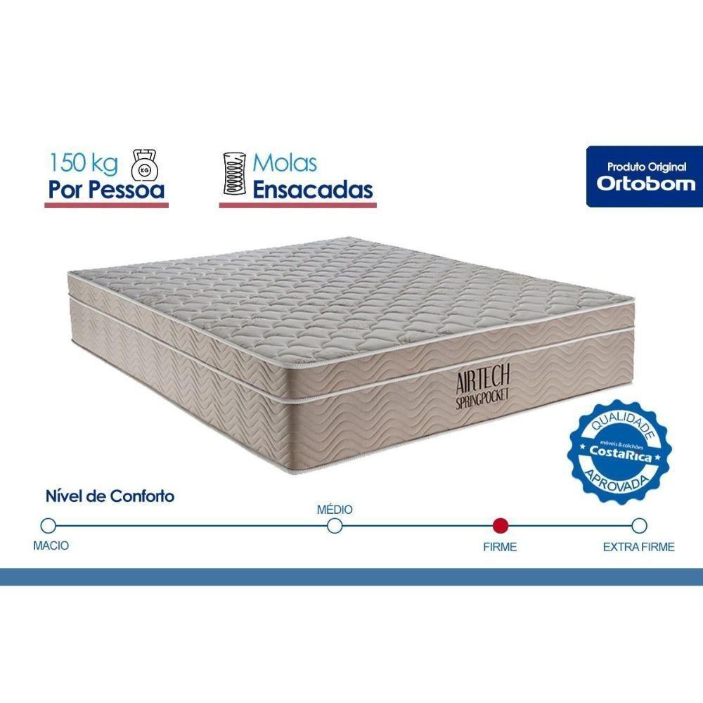Colchão Solteiro Molas Ensacadas Superpocket Airtech Spring Ortopillow (88x188x35) - Ortobom - 4