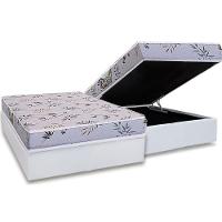 Conjunto Box Baú Queen: Colchão Espuma Herval D28 St. Louis + Base Crc Linhão White (158x198) - 1