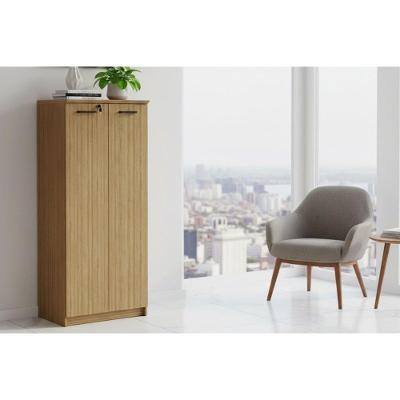 Armário De Escritório Me-4198 C- 2 Portas C- Chave Amêndoa - Tecno Mobili