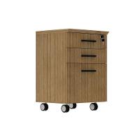 Gaveteiro P- Escritório Me-4196 C- 3 Gavetas (1 C- Chave) Amêndoa - Tecno Mobili - 3