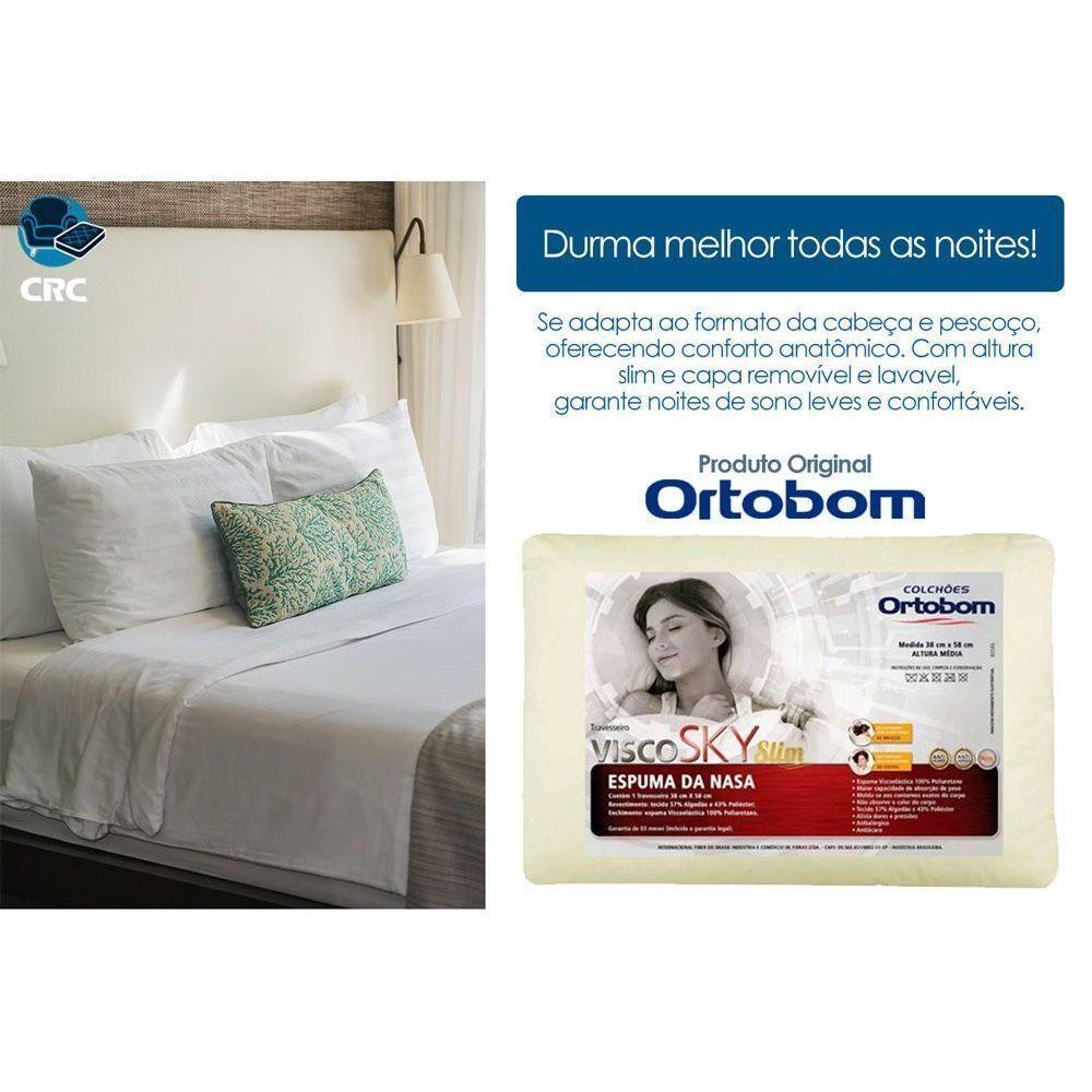 Travesseiro Viscoelástico Visco Sky Slim (38x58) - Ortobom - 2