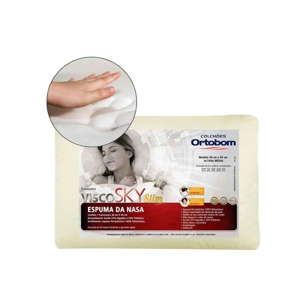 Travesseiro Viscoelástico Visco Sky Slim (38x58) - Ortobom - 6