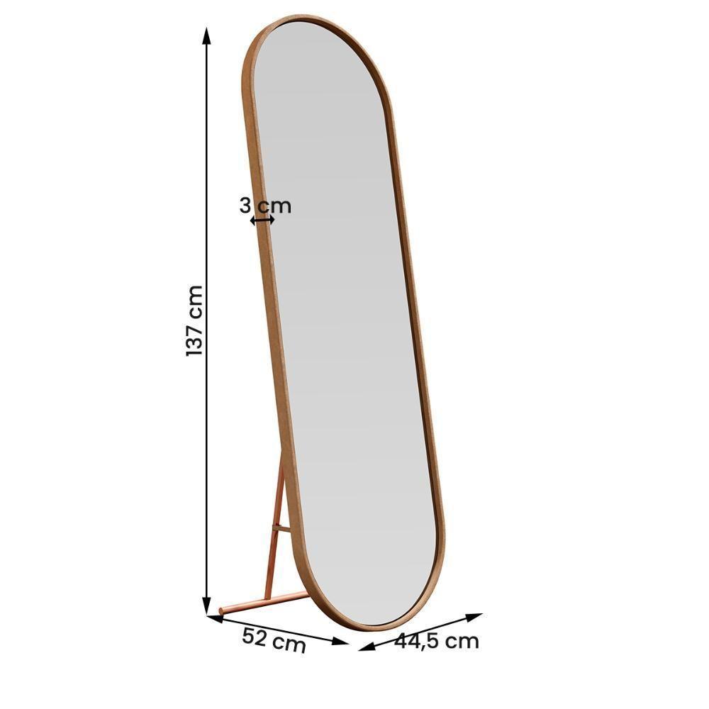 Toucador Alamanda Quarto Com Espelho E Pés Metálico Castanho/bronze - 4