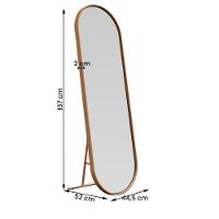 Toucador Alamanda Quarto Com Espelho E Pés Metálico Castanho/bronze - 4