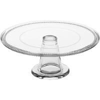 Prato Bolo 11X28X28Cm Vidro Transp Com Pé - 1