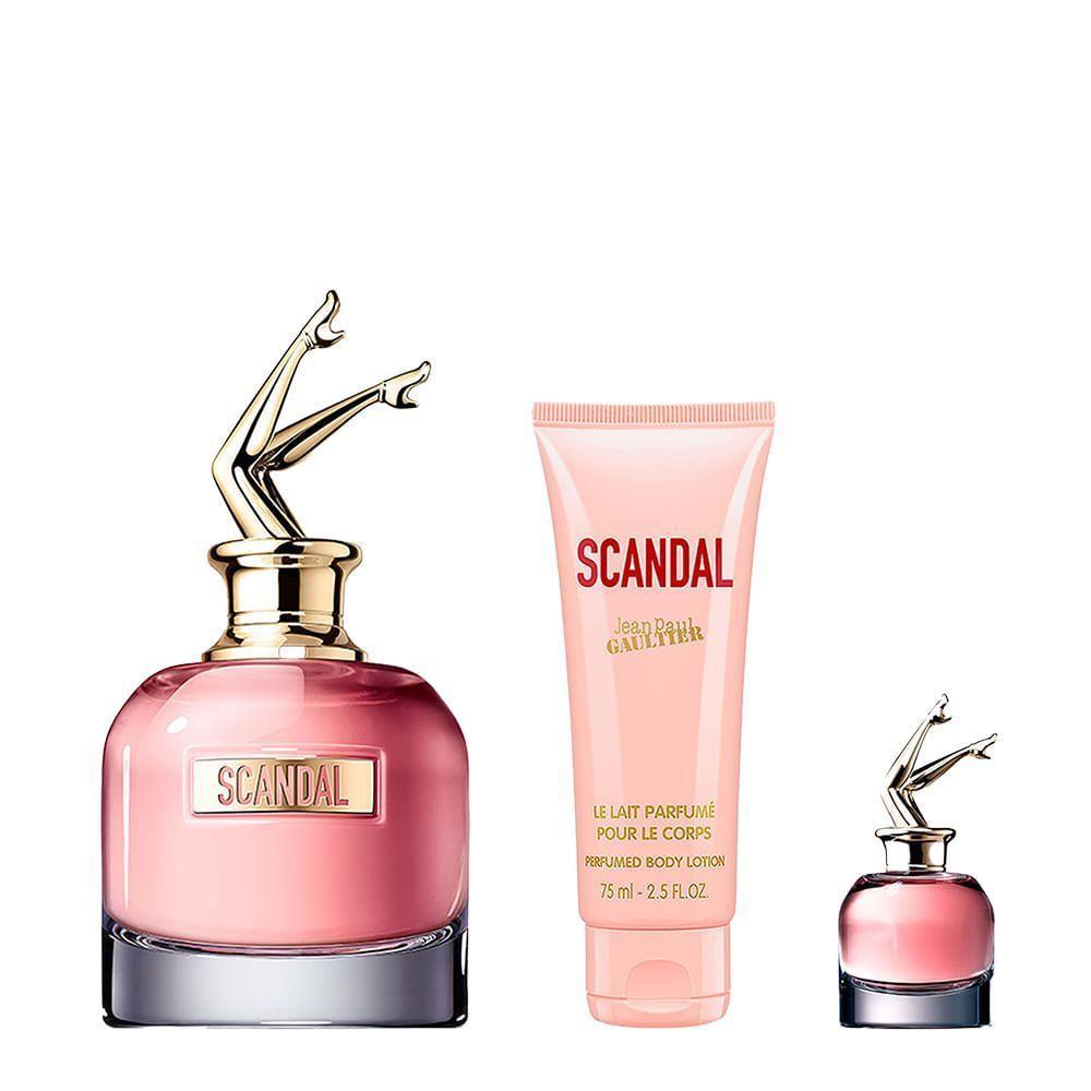 Kit Jean Paul Gaultier Scandal Feminino Edp 80ml + 6ml + Loção 75ml - 3