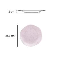 Conjunto 2 Pratos De Sobremesa 21,5cm Ryo Pink Sand Porcelana Oxford - 2