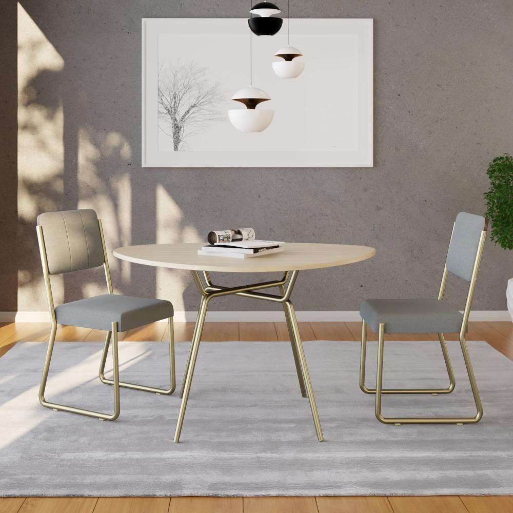 Mesa De Jantar Orgânica Soho 120cm Acácia Mel - Est.champ - 2