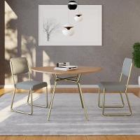 Mesa De Jantar Orgânica Soho 120cm Acácia Mel - Est.champ - 1