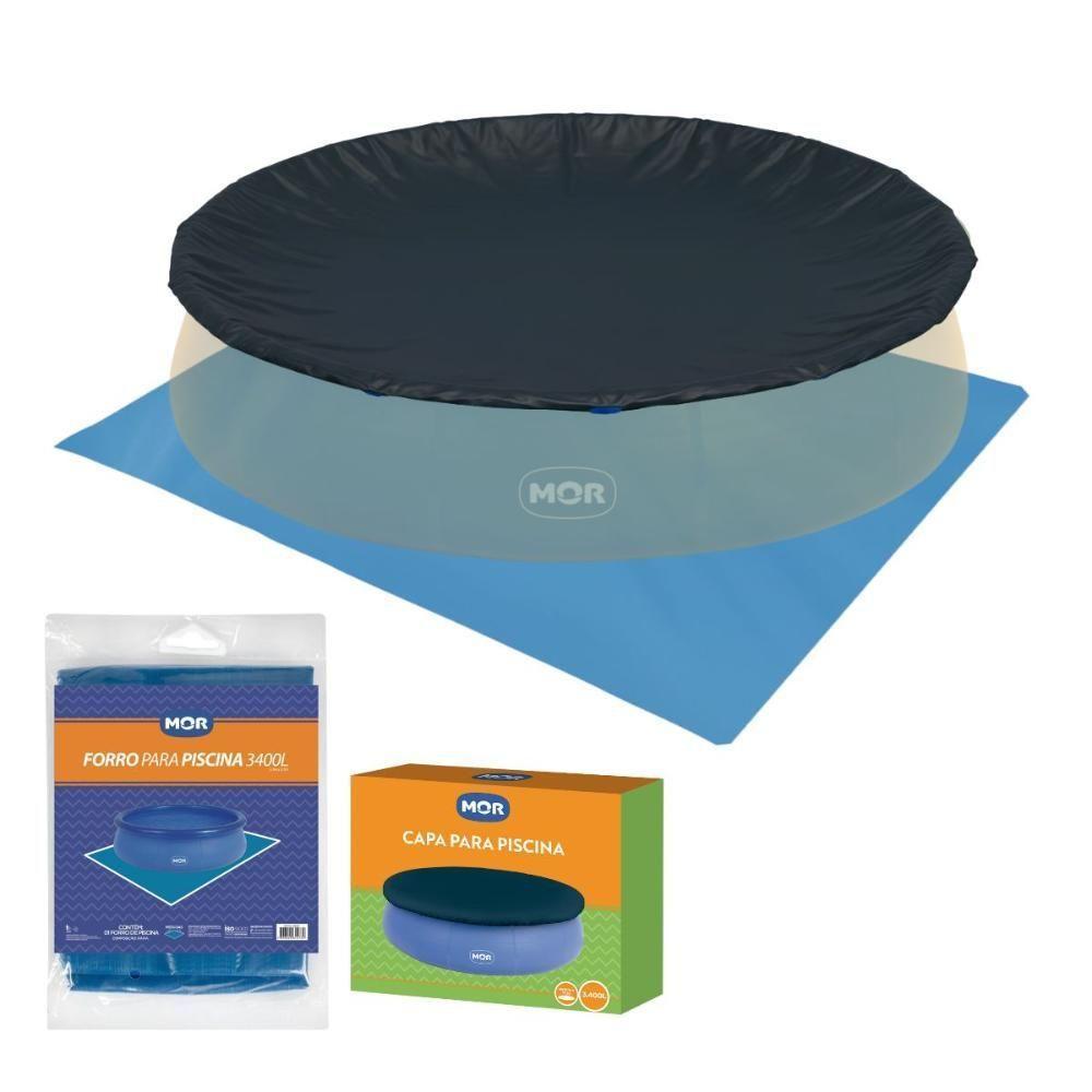 Capa E Forro Para Piscina 3400 Litros Mor - 2