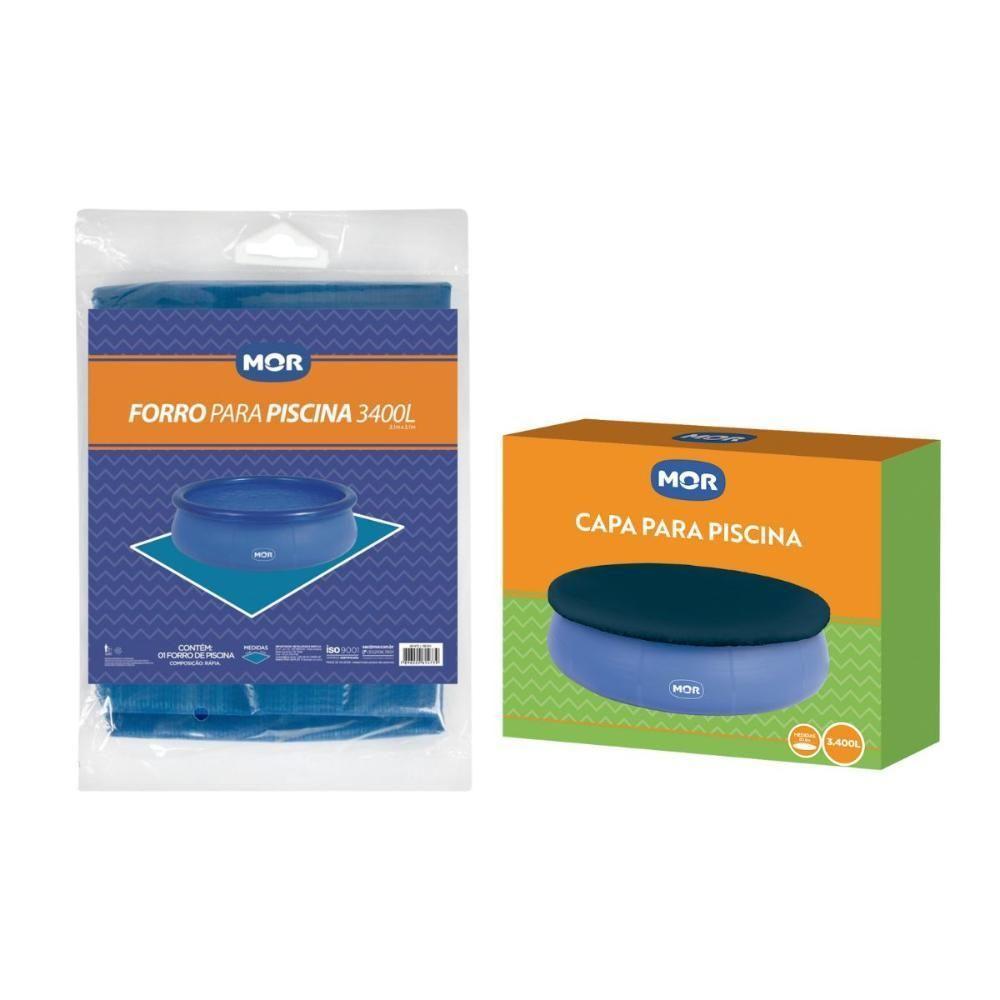 Capa E Forro Para Piscina 3400 Litros Mor - 4