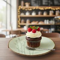 Conjunto 2 Pratos De Sobremesa 21,5 Cm Ryo Bambu Porcelana Oxford - 2