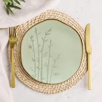 Conjunto 2 Pratos De Sobremesa 21,5 Cm Ryo Bambu Porcelana Oxford