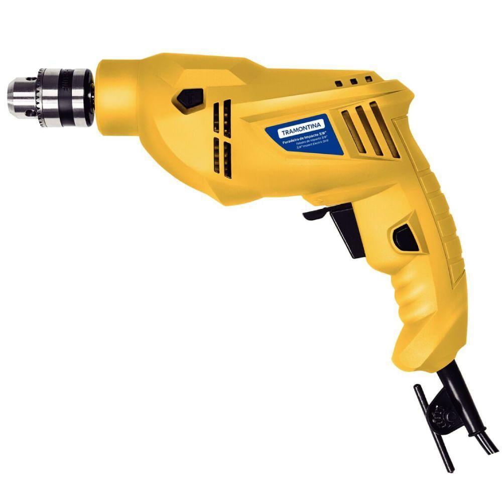 Furadeira De Impacto 3/8" 500 Watts 220 Volts Sistema De Reversão De Rotação - 42362220 - Tramontina - 1