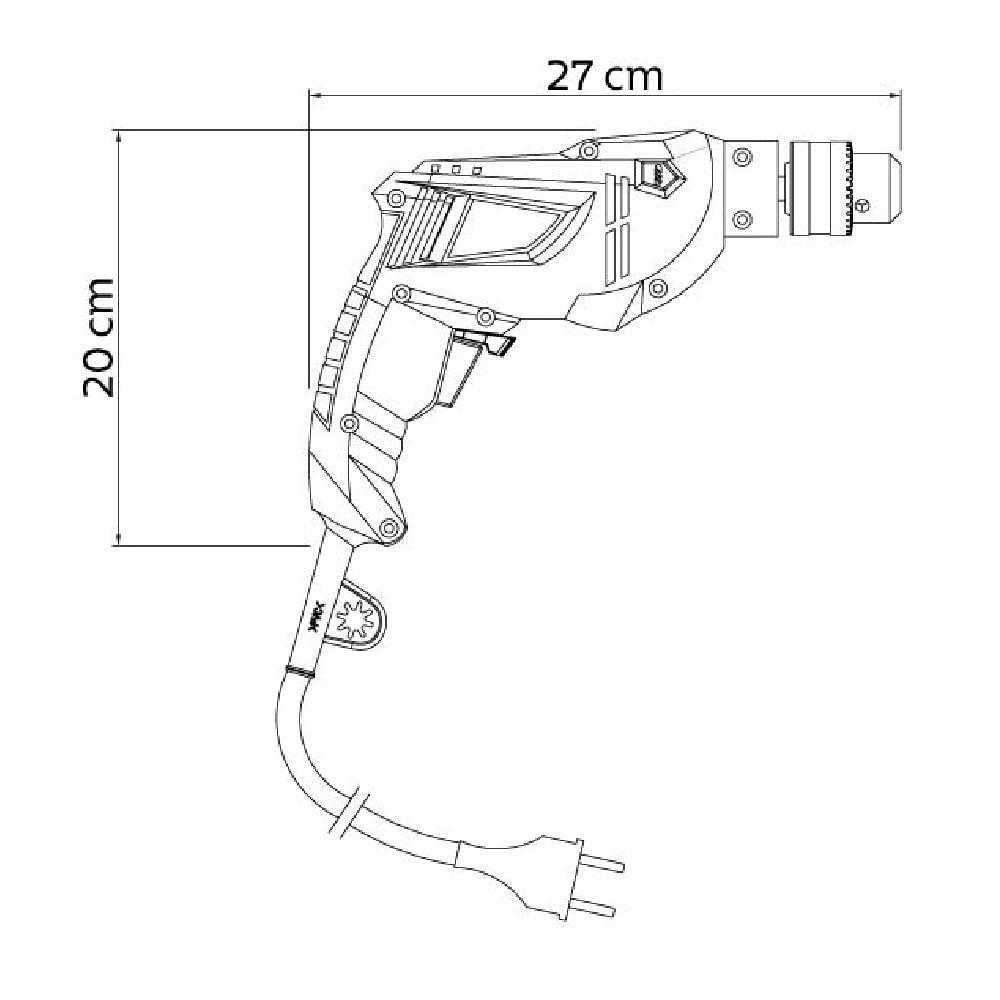 Furadeira De Impacto 3/8" 500 Watts 220 Volts Sistema De Reversão De Rotação - 42362220 - Tramontina - 4