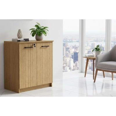 Balcão De Escritório Me-4197 C- 2 Portas C- Chave Amêndoa - Tecno Mobili