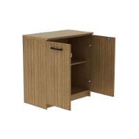 Balcão De Escritório Me-4197 C- 2 Portas C- Chave Amêndoa - Tecno Mobili - 3