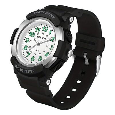 Relógio De Quartzo Sandavisor Analógico Minimalista Preto E Branco