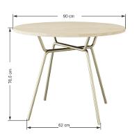 Mesa De Jantar Redonda Soho 90cm Ciliegio - Est.champ