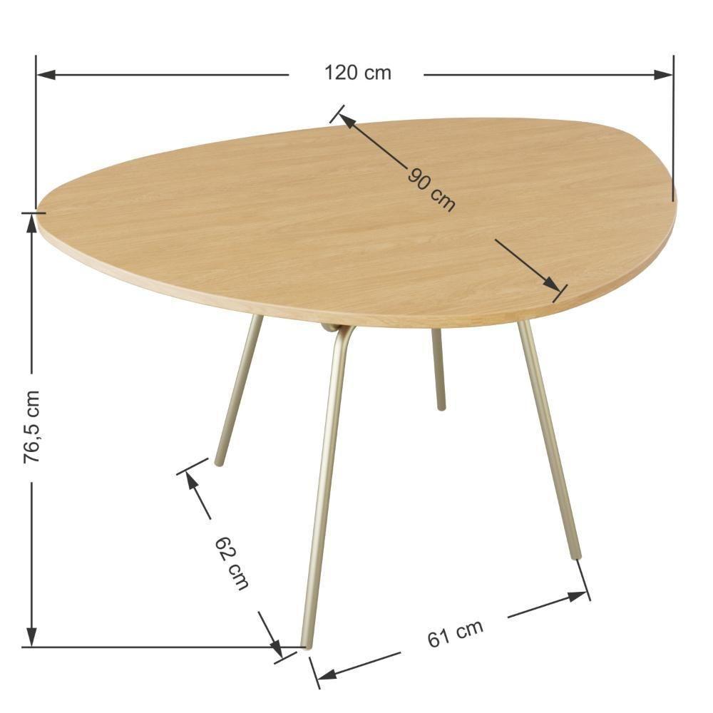 Mesa De Jantar Orgânica Soho 120cm Ciliegio - Est.champ - 9