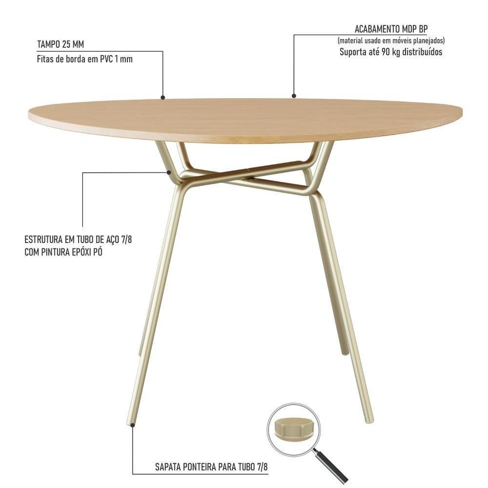 Mesa De Jantar Orgânica Soho 120cm Ciliegio - Est.champ - 10