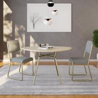 Mesa De Jantar Orgânica Soho 120cm Ciliegio - Est.champ - 2