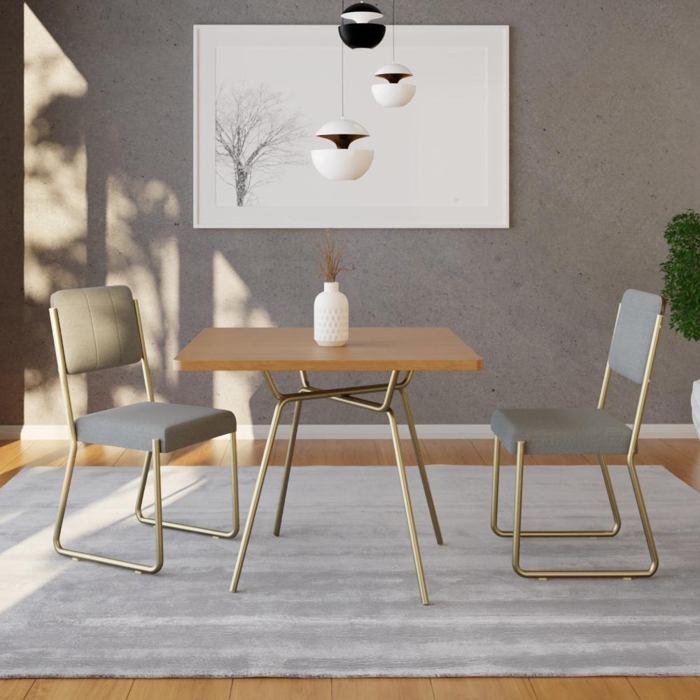 Mesa De Jantar Quadrada Soho 90cm Acácia Mel - Est.champ - 1