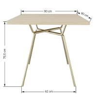 Mesa De Jantar Quadrada Soho 90cm Acácia Mel - Est.champ - 5