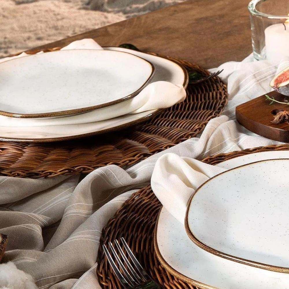 Jogo De Jantar 42 Peças Porcelana Chá Café Maresia Oxford - 9