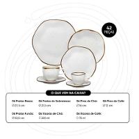 Jogo De Jantar 42 Peças Porcelana Chá Café Maresia Oxford - 2