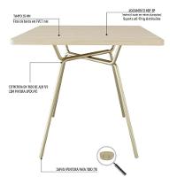 Mesa De Jantar Quadrada Soho 90cm Nogueira - Est.champ - 6