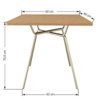 Mesa De Jantar Quadrada Soho 90cm Ciliegio - Est.champ - 9