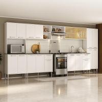 Armário De Cozinha Modulada Completa Compacta 399cm Com Balcão De Pia Multimóveis Mp2279 Branco - 1