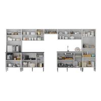 Armário De Cozinha Modulada Completa Compacta 399cm Com Balcão De Pia Multimóveis Mp2279 Branco - 5