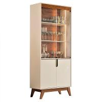 Sala De Jantar Com Cristaleira Paraty E Buffet Aparador Recife Off White-canela - Mobler Off White-canela - 2