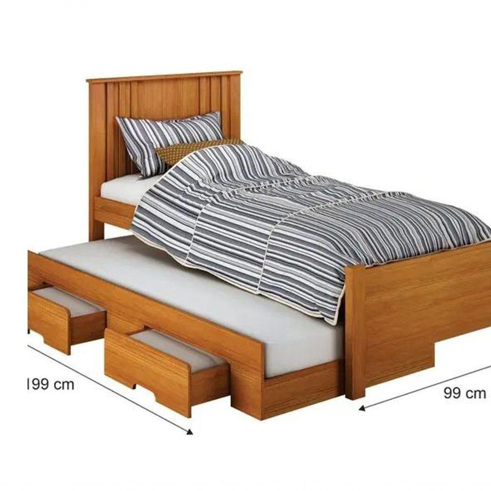 Cama Solteiro Milano Com Auxiliar Cinamomo - Leifer - 2