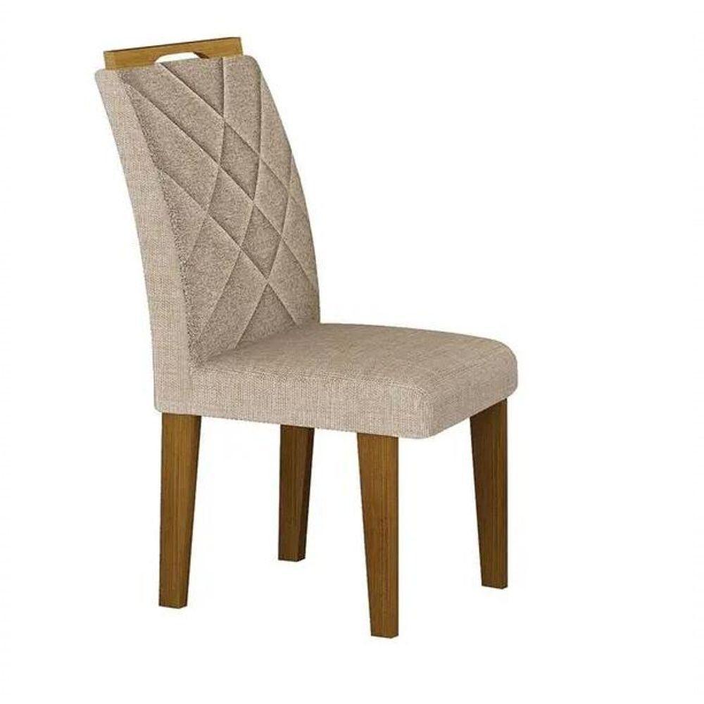 Mesa Larissa 1,20 Freijó Tampo Chumbo C-vidro 4 Cadeiras - 4