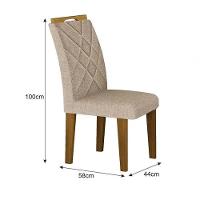 Mesa Larissa 1,20 Freijó Tampo Chumbo C-vidro 4 Cadeiras - 5